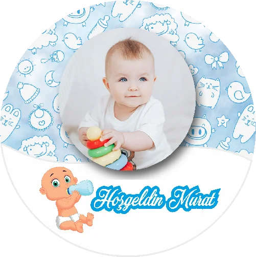 Yenidoğan Temalı Yuvarlak Açacak Magneti